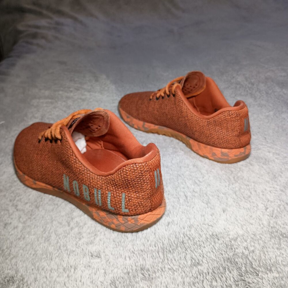 NOBULL Orange Heather Low Top Trainer Athletic Sneakers Women's Size 6 Men's 4.5 - Picture 4 of 16